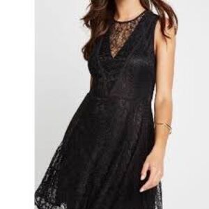 BCBGeneration Black Lace Mini Dress